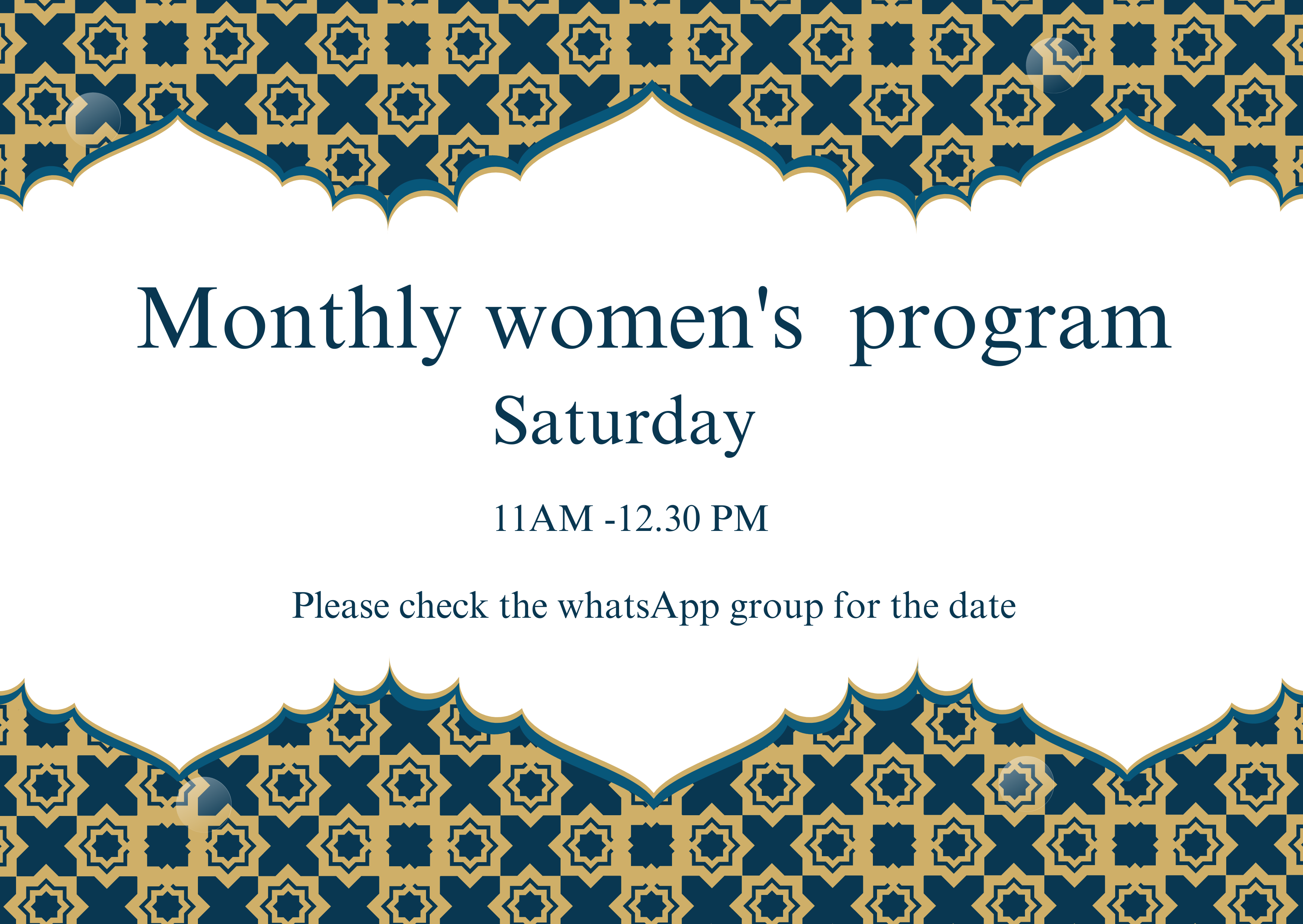 monthly woman program